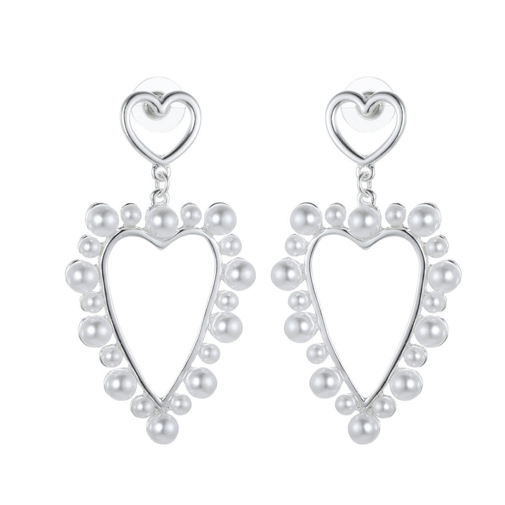 Pearl Heart Earrings