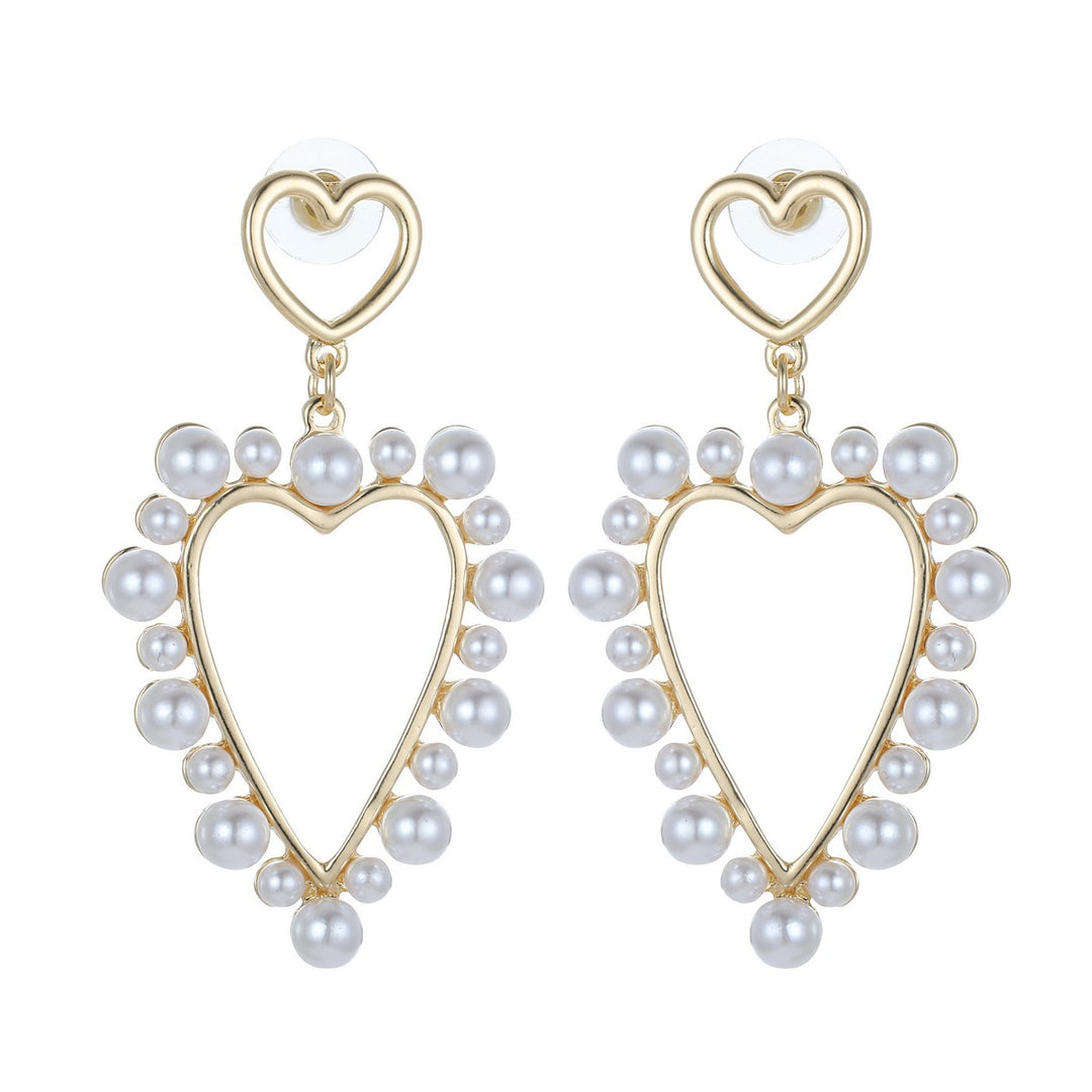 Pearl Heart Earrings