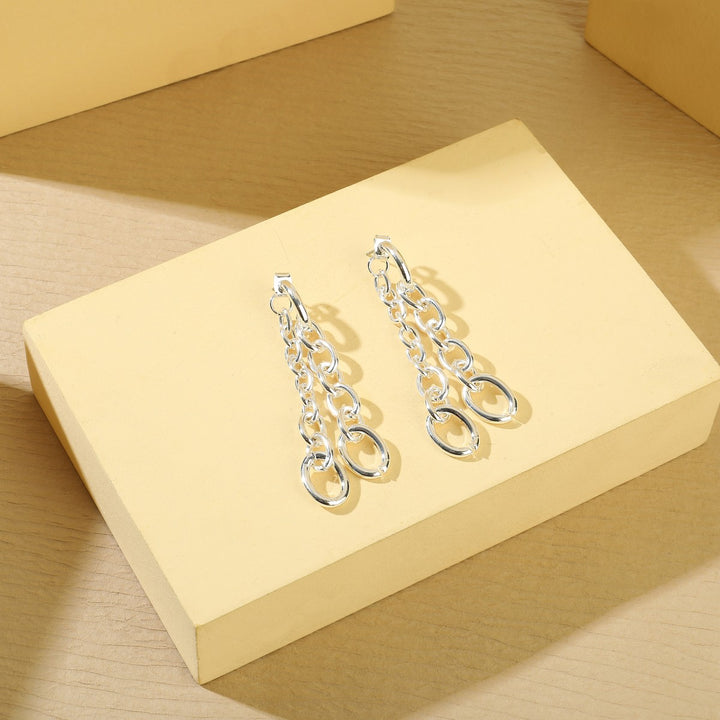 Double Dangling Chain Earrings