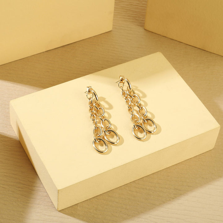 Double Dangling Chain Earrings